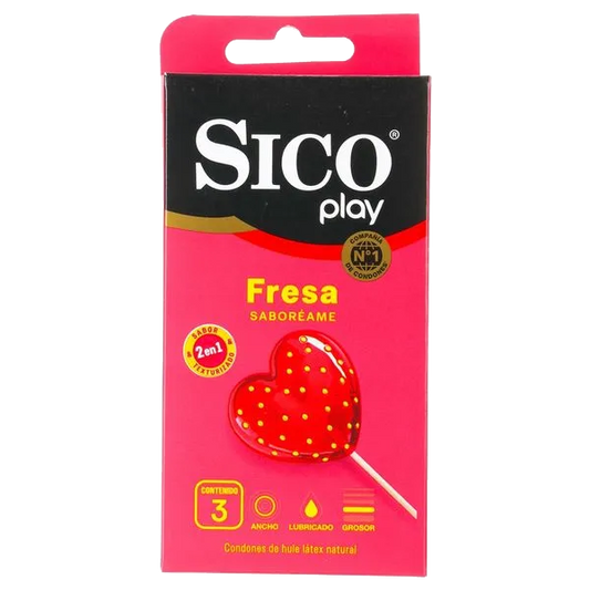 CONDONES LATEX NATURAL FRESA SICO 3 PZAS